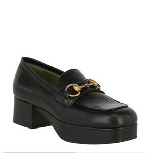 Gucci Horsebit Houdan leather heel loafers